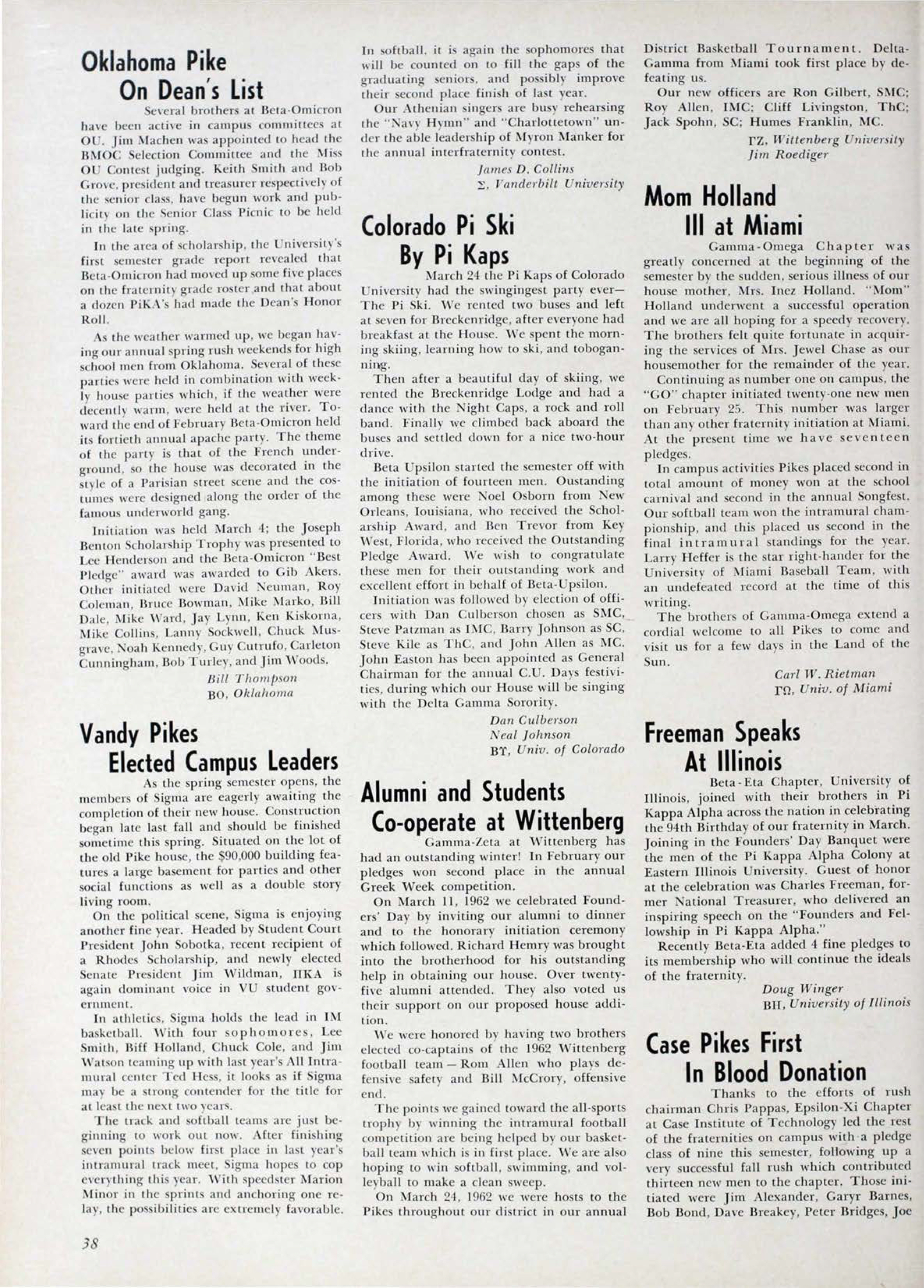 Oklahoma Pike On Dean's List